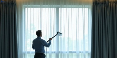 Commercial curtain steam cleaning service bulimba hotels offices