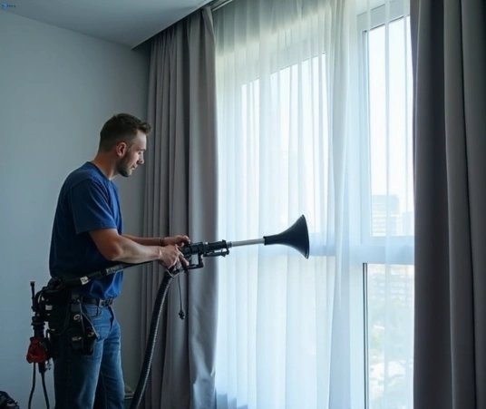 Professional curtain steam cleaning process equipment Matty Curtain Cleaning bulimba